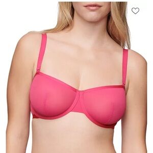 CUUP Fuchsia Mesh Balconette Underwire Bra